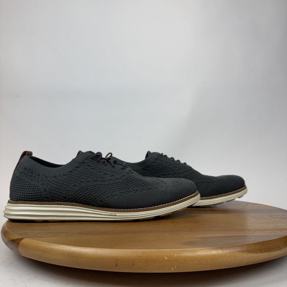 Mens Cole Haan‎ Original Grand Shortwing Gray Fabric Wingtip Sneakers Size 8.5 M